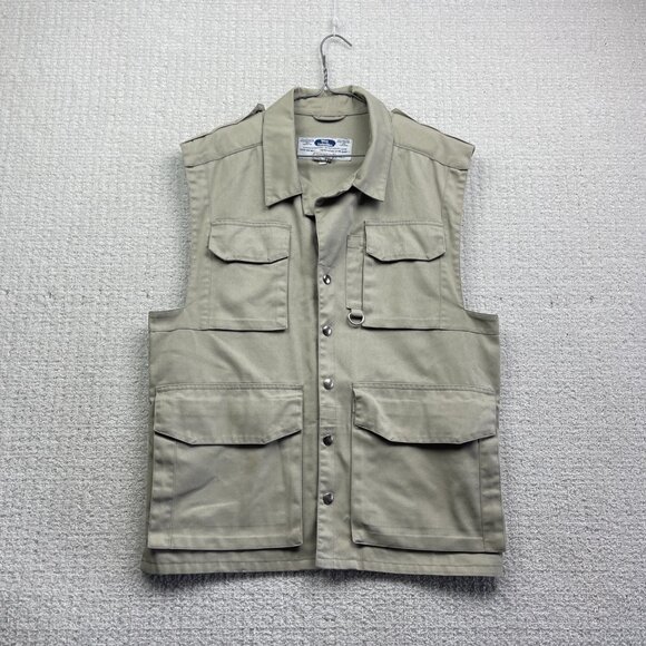 VTG 90s Tilley Safari Hunting Excursion Utility Vest Mens L Photography Canada - Picture 1 of 14